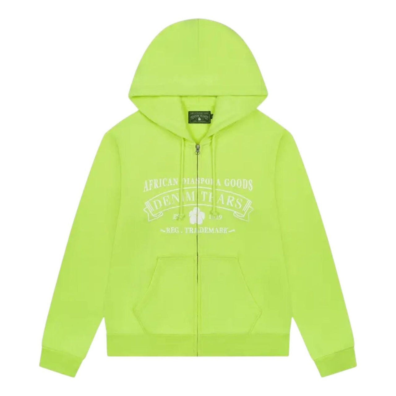 Denim Tears ADG Zip Hoodie 'Lime' SS25TZH0061927