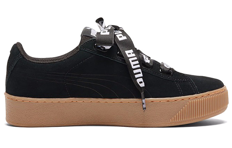 (WMNS) PUMA Vikky Platform Ribbon 'Black Brown' 365314-01