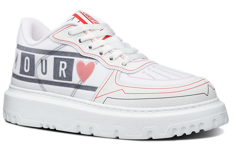 (WMNS) DIOR Addict Sneaker 'DIORamour D Chess Heart - White' KCK322DNN_S43L