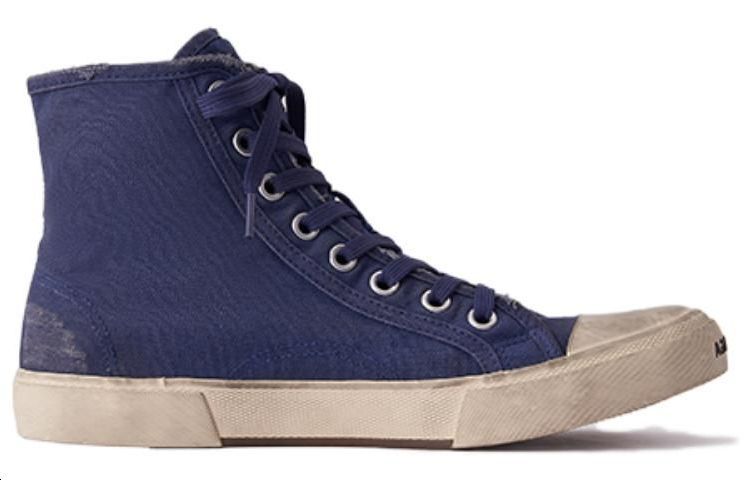 Balenciaga Paris Low Top Sneakers 'Indigo Destroyed Cotton and White Rubber' 688752W3RC14990