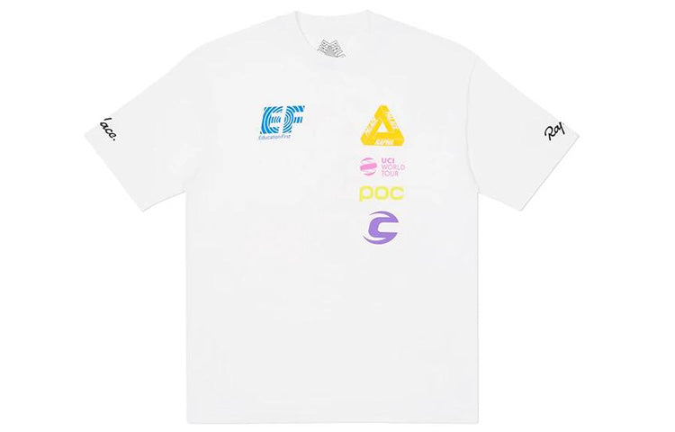 PALACE Rapha Crossover Off Bike Alphabet Logo Round Neck Short Sleeve Unisex White P19TS323