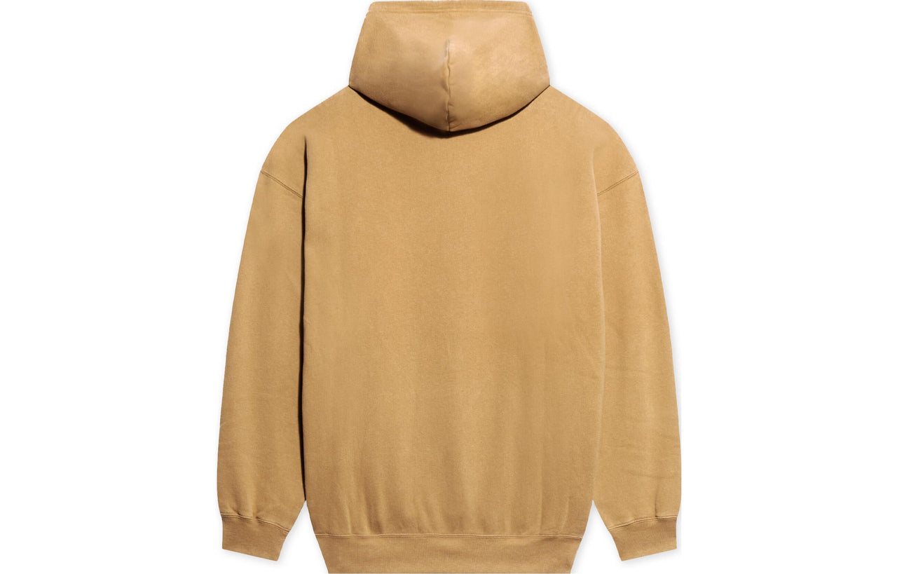 (WMNS) Balenciaga Chest Alphabet Logo Embroidered Hoodie Khaki 578135TJV859504