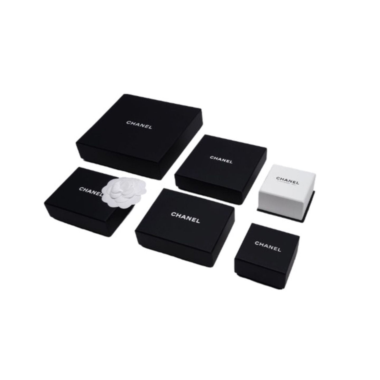 CHANEL Metal Brooches Unisex White