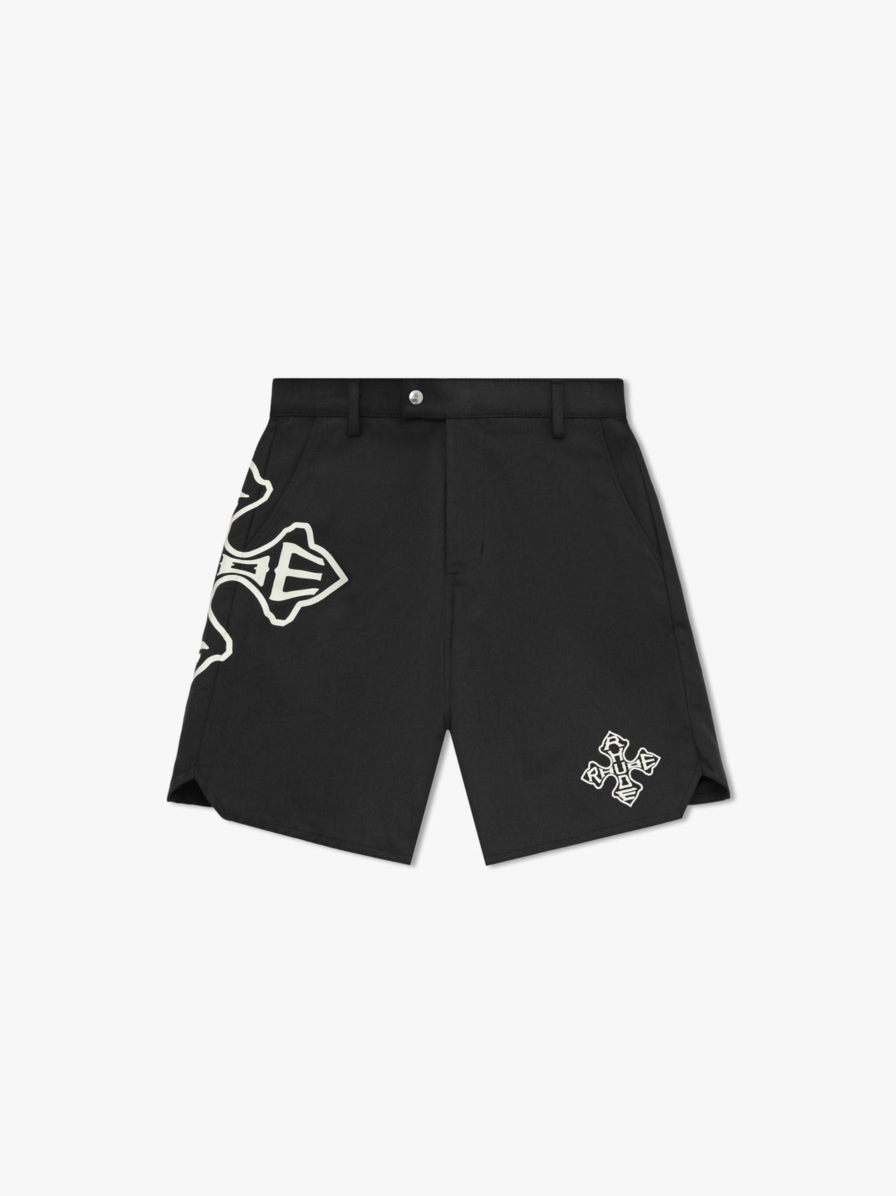 Rhude Cross-Logo Twill Shorts