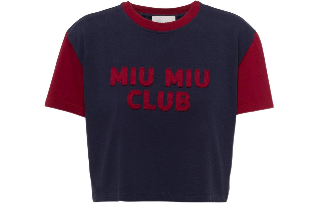MIU MIU Crop Tops Women's Blue