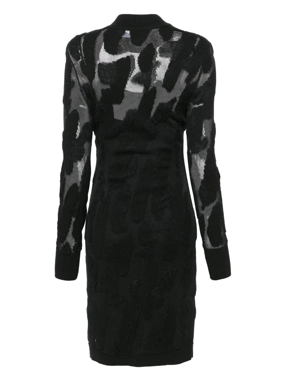 Ferragamo 3D-Knit Semi-Sheer Midi Dress