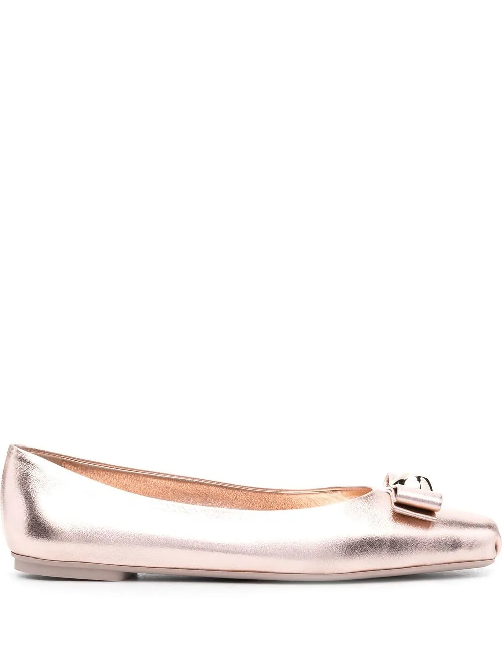 Ferragamo 10Mm Pina Bow-Detail Ballerinas