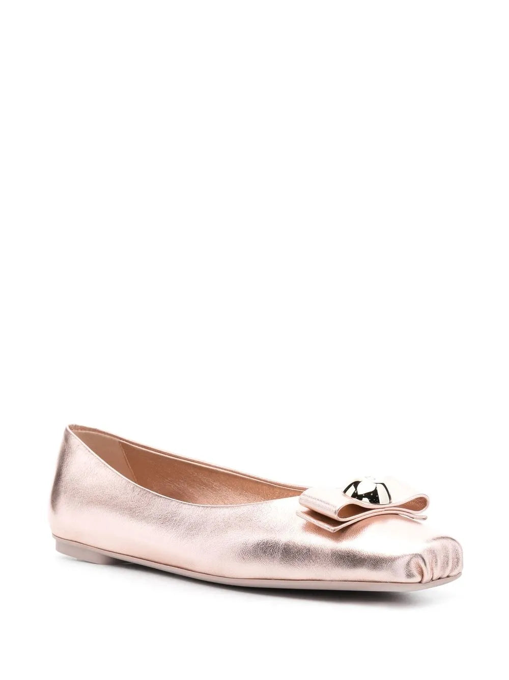 Ferragamo 10Mm Pina Bow-Detail Ballerinas