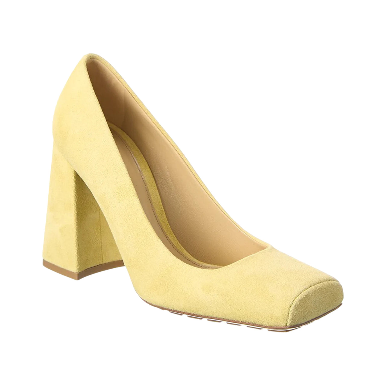 Bottega Veneta Square-Toe Block-Heel Pumps