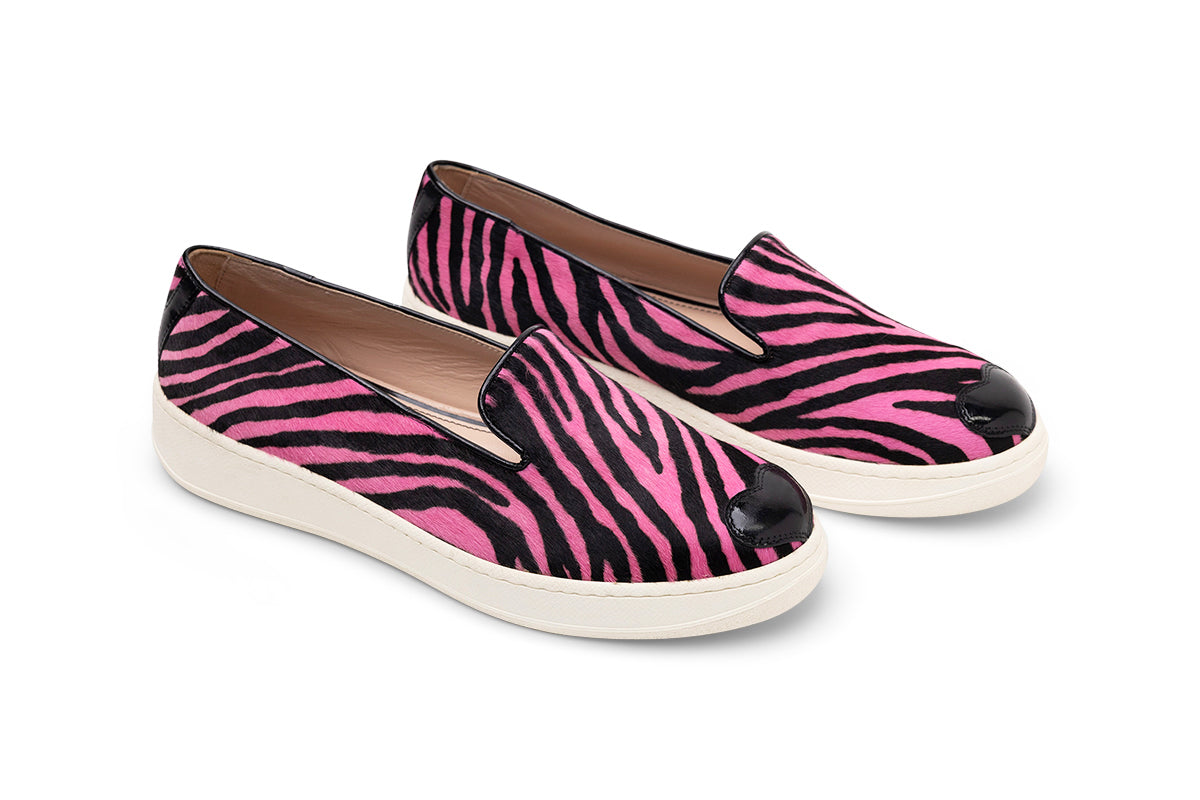 Hogan Zebra-Print Heart-Detail Sneakers