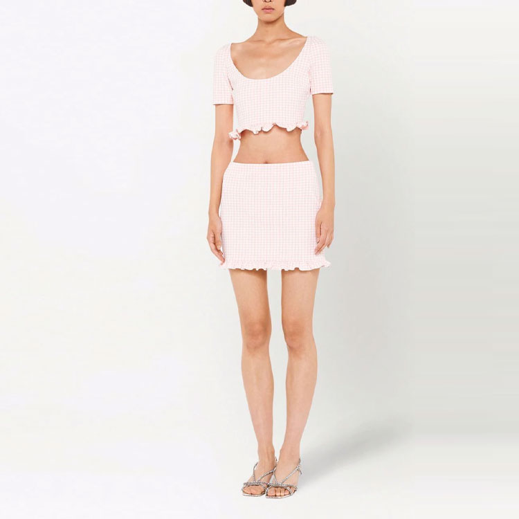 MIU MIU SS22 Crop Top Women's Pink