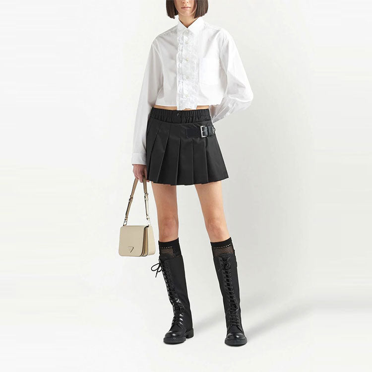 PRADA Re Nylon Pleated Miniskirt
