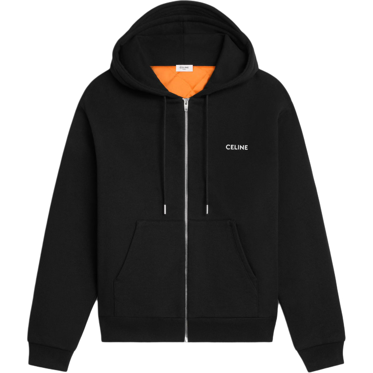 CELINE Zipped Quilted Hoodie