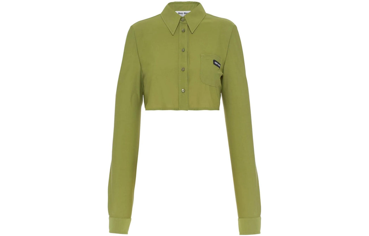MIU MIU Crop Tops Women's Green
