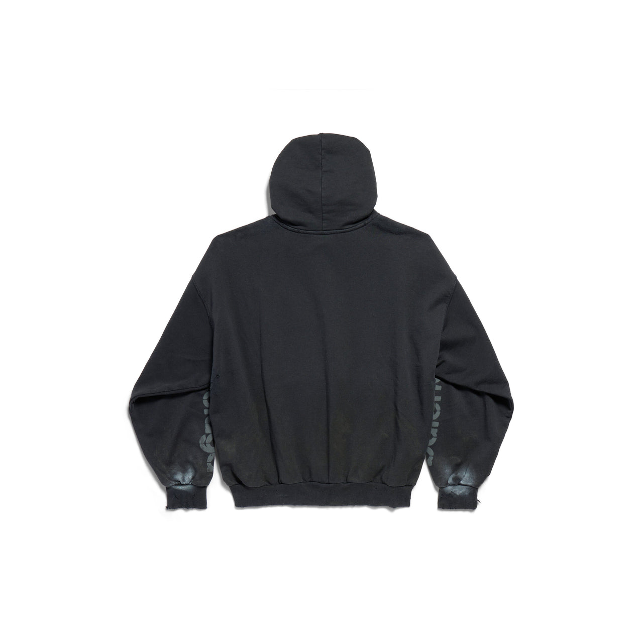 (WMNS) Balenciaga 3B Stencil Hoodie Medium Fit 'Black' 767877TQVT71083
