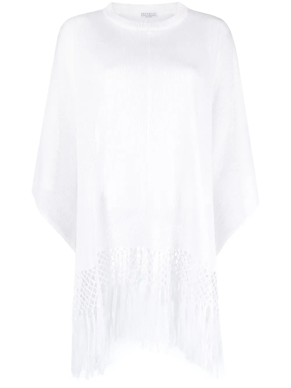 Brunello Cucinelli Asymmetric Fringed Jumper