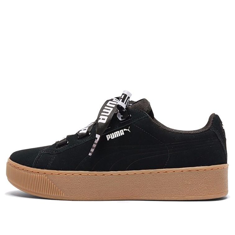 (WMNS) PUMA Vikky Platform Ribbon 'Black Brown' 365314-01