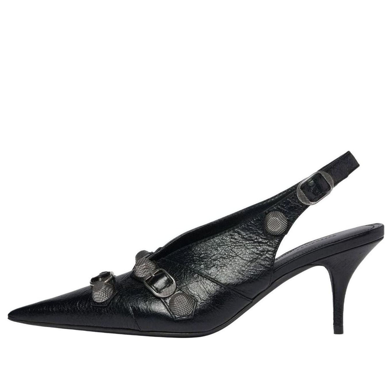 (WMNS) Balenciaga Cagole Slingback 70mm Pumps 'Black' 714251WAD4E1081