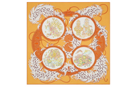 HERMES Silk Scarves Unisex Yellow