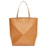 LOEWE Shiny Calfskin Tote Bag, Shopping Bag, Handbag Extra Large Men's Warm Desert