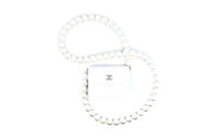 CHANEL Leather Coin Purse Regular Women's White