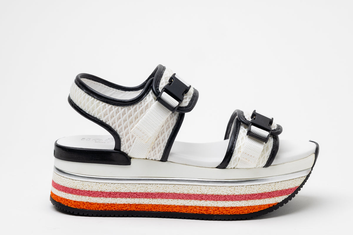 Hogan H222 Platform Mesh Sandals