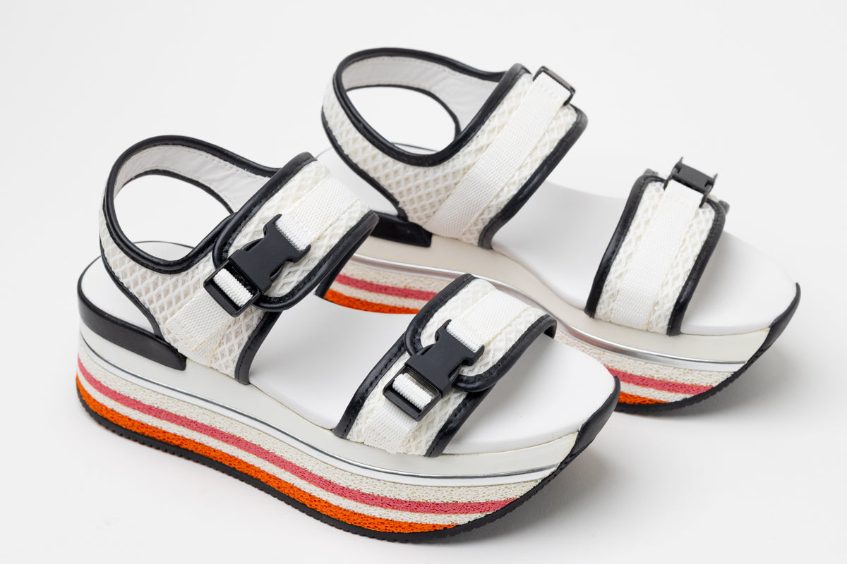 Hogan H222 Platform Mesh Sandals