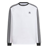 adidas Classic Long Sleeve T-shirt Asia Sizing 'White Black' KE5825