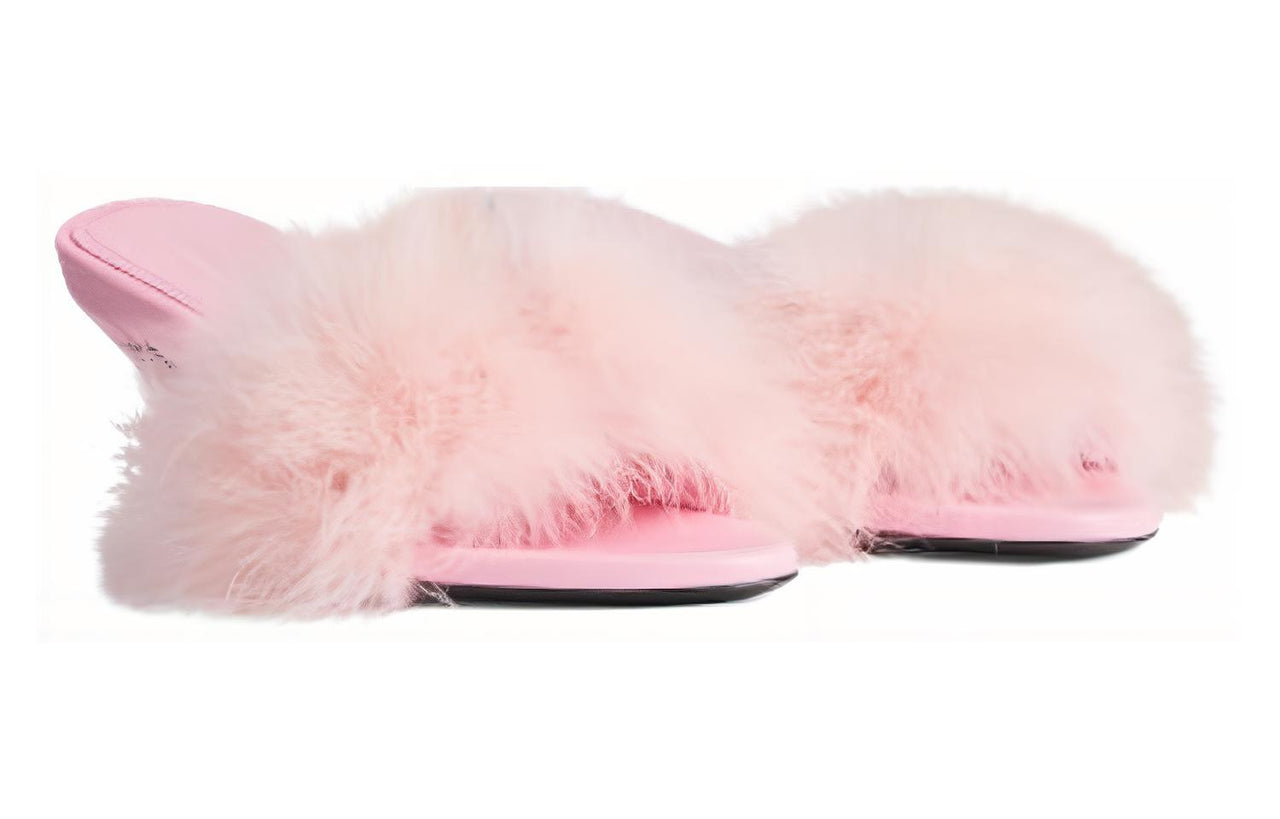(WMNS) Balenciaga Boudoir 70mm Sandals 'Pink Feathers' 787447W0WMQ5000