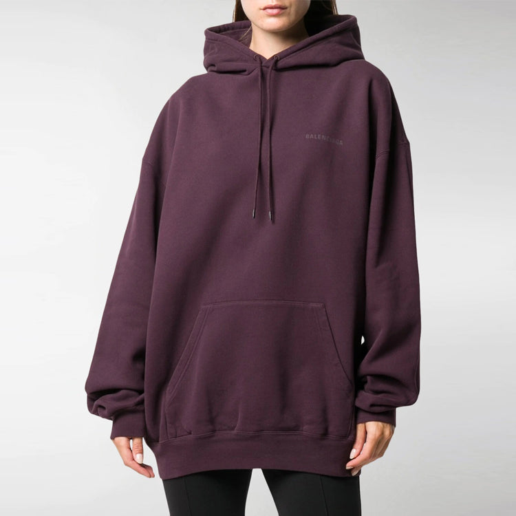(WMNS) Balenciaga Alphabet Printing Hoodie Purple 578135TJVA85865