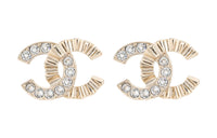 CHANEL Metal Stud Earrings Women's