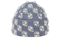 LOUIS VUITTON Wool, Glass Pearl, Rhinestone Beanies Men's Light Blue