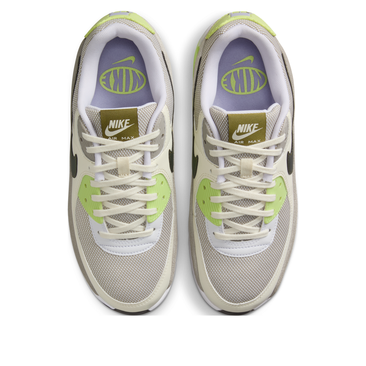 (WMNS) Nike Air Max 90 LV8 'White Pale Ivory College Gray Light Lemon Twist' IB8061-100