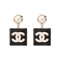 CHANEL Earrings Women's Black