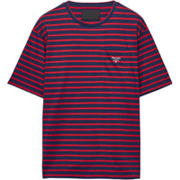 PRADA Logo Embroidered Striped T Shirt
