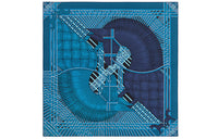 HERMES Silk Scarves Women's Blue