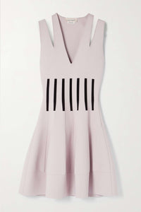 Alexander McQueen Embroidered Corset Fit & Flare Midi Dress