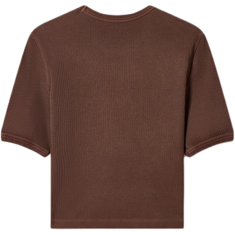 MIU MIU SS25 Crop Tops Women's Cocoa Brown