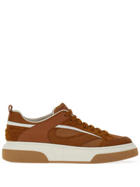Ferragamo Quilted Panelled-Design Sneakers