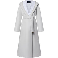 LOUIS VUITTON Reversible Signature Hooded Wrap Coat