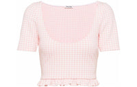 MIU MIU SS22 Crop Top Women's Pink