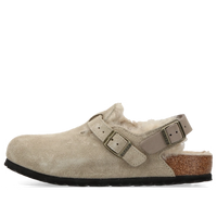 Birkenstock Tokio Shearling Suede 'Taupe' 1028327