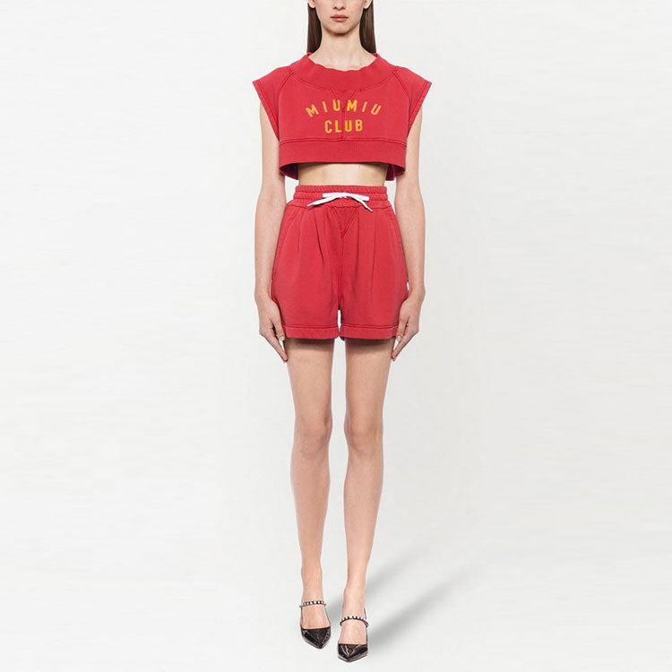 MIU MIU Crop Tops Women's Red