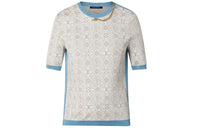 LOUIS VUITTON Since 1854 Contrast Trim Knit Top