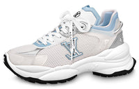 LOUIS VUITTON Run 55 Low-Top Sports Casual Shoes Women's White Blue