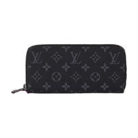 LOUIS VUITTON Monogram Eclipse Canvas Wallet Women's Gray