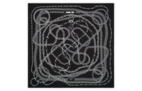 HERMES Silk Scarves Unisex Black