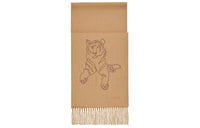 HERMES Silk Scarves Unisex Dark Beige