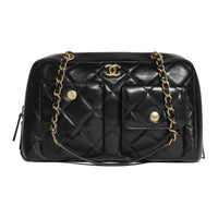 CHANEL Calfskin Crossbody Bag, Shoulder Bag Women's Black