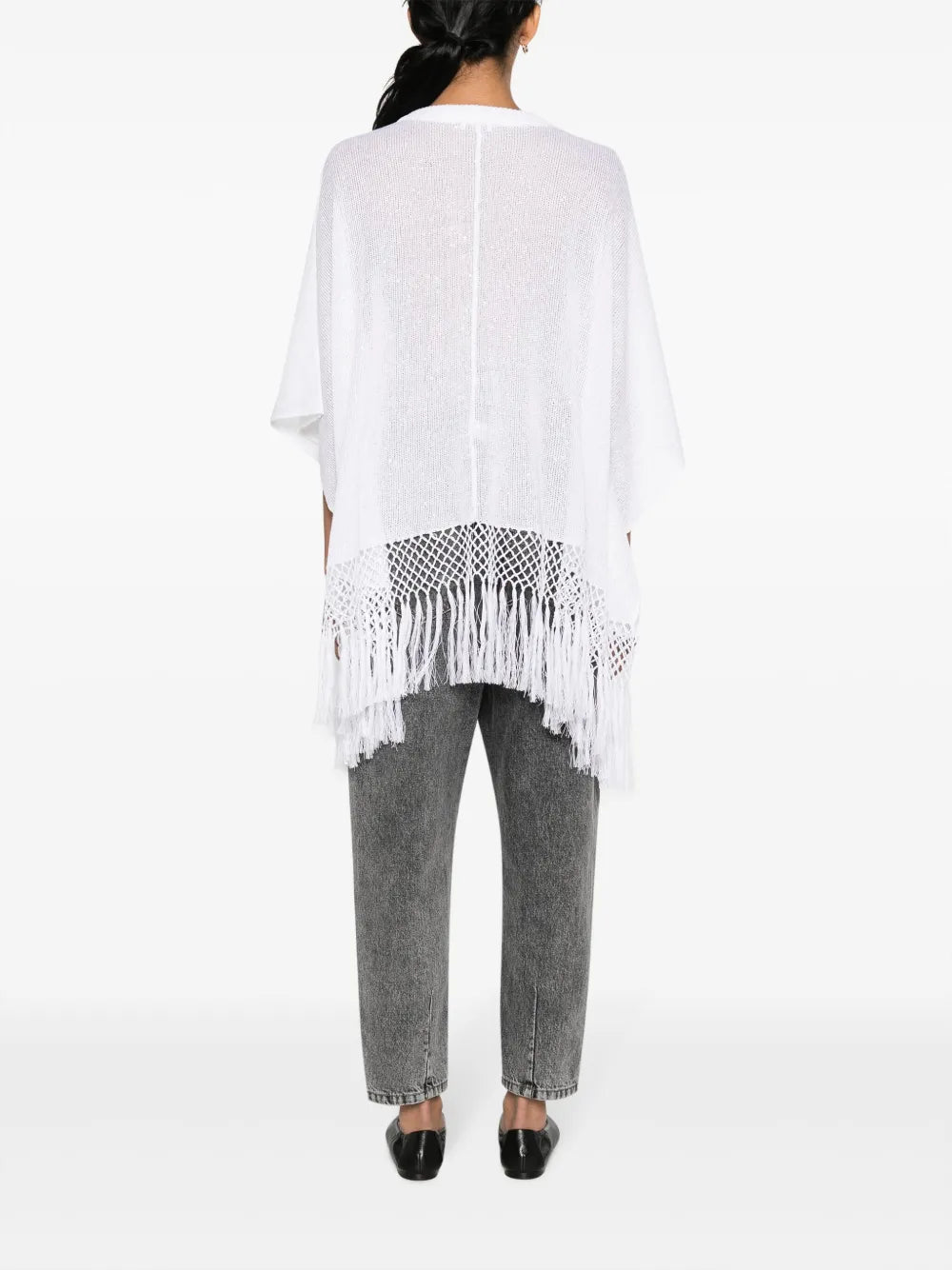 Brunello Cucinelli Asymmetric Fringed Jumper